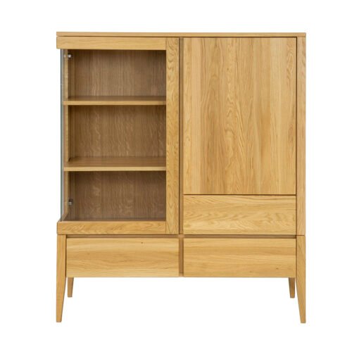 Oak showcase RETRO KW337 LEFT GLASS honey oak color