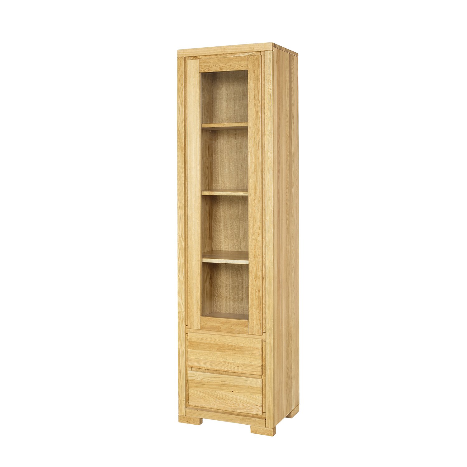 Oak display case CLASSIC KW351 RIGHT, dark oak