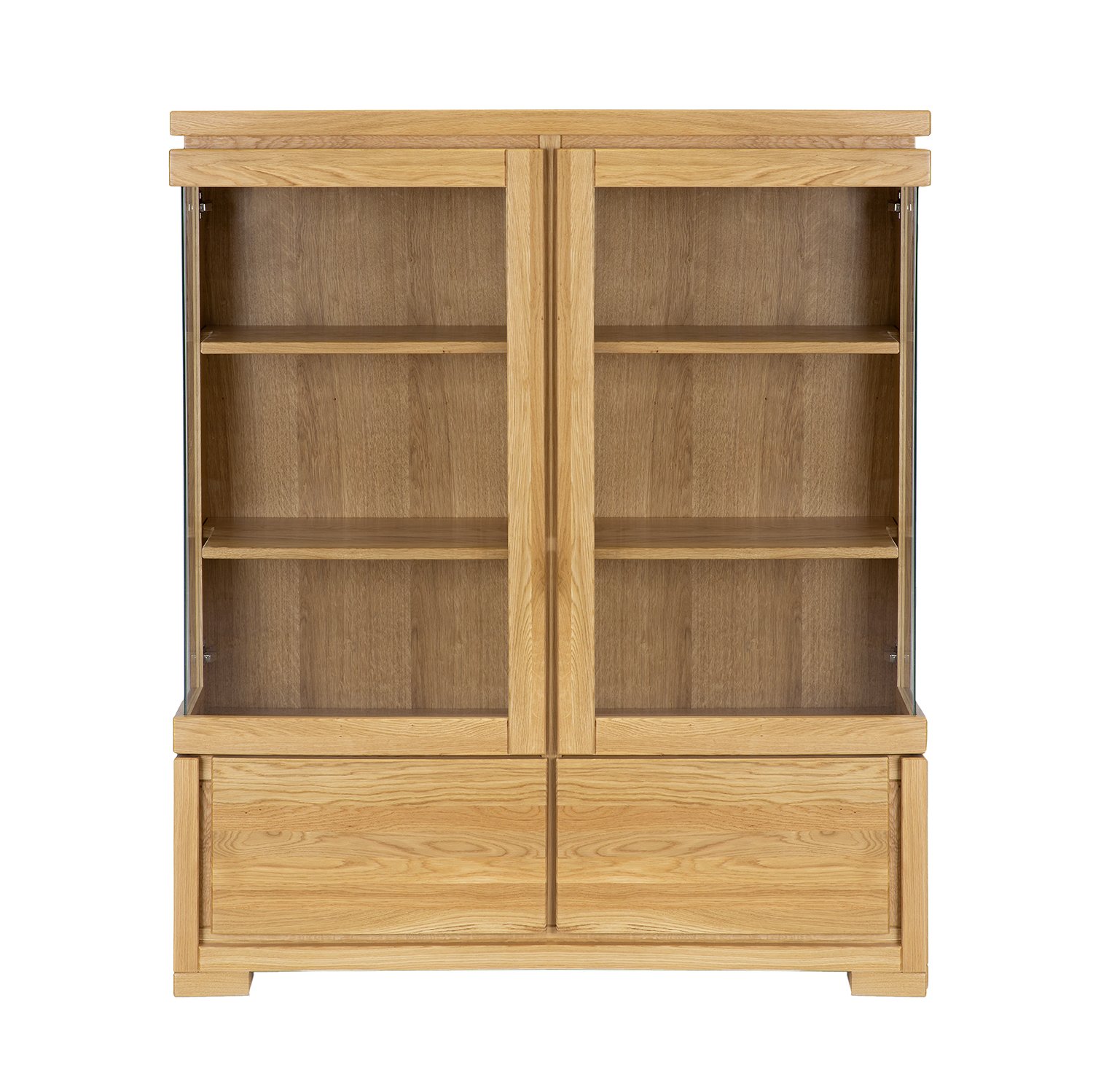 Oak display case CLASSIC KW354 natural oak