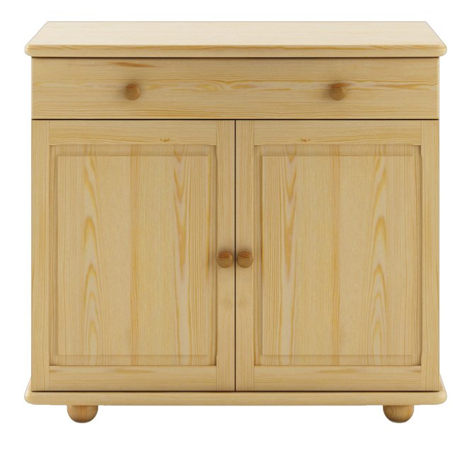 DOULIS KW109 pine display cabinet, walnut