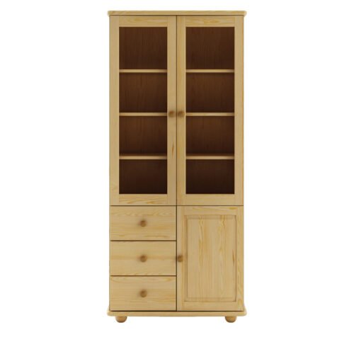 DOULIS KW116 pine and oak display cabinet