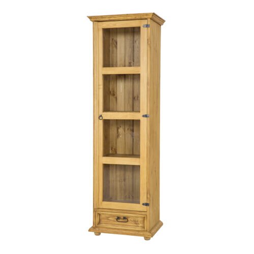 Pine showcase RUSTIKAL KW801 LEFT, pine, dark wax
