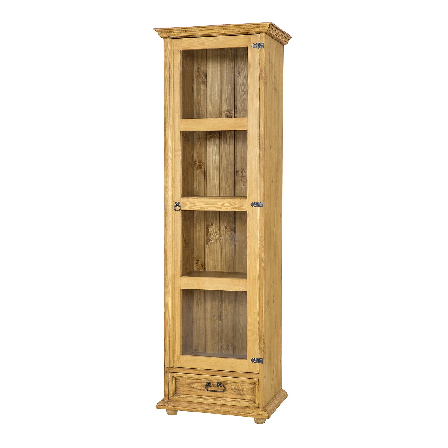 Pine showcase RUSTIKAL KW701 LEFT, pine bleached wax