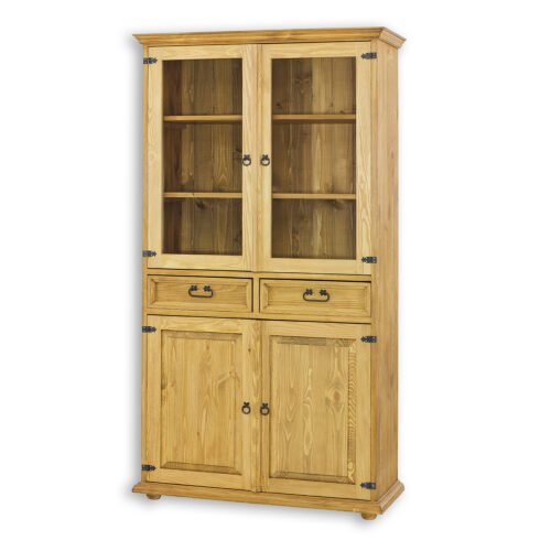 Pine showcase RUSTIKAL KW718 antique pine white
