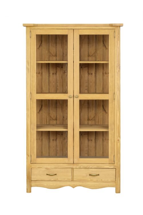 Pine showcase RUSTIKAL KW720, white pine, patina