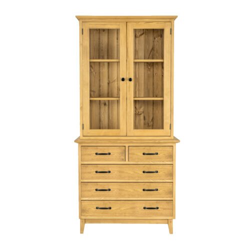 Pine showcase RUSTIKAL KW722 light waxed pine