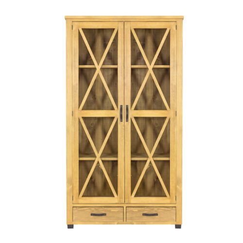 Pine showcase RUSTIKAL KW724 antique pine white