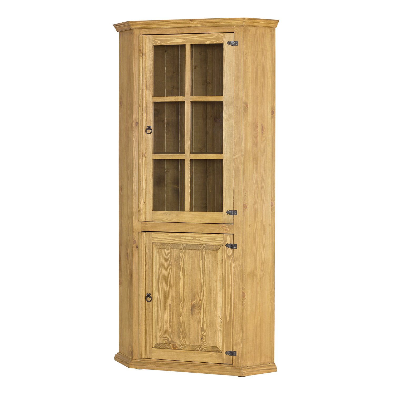 Pine showcase RUSTIKAL KW814, white pine, patina