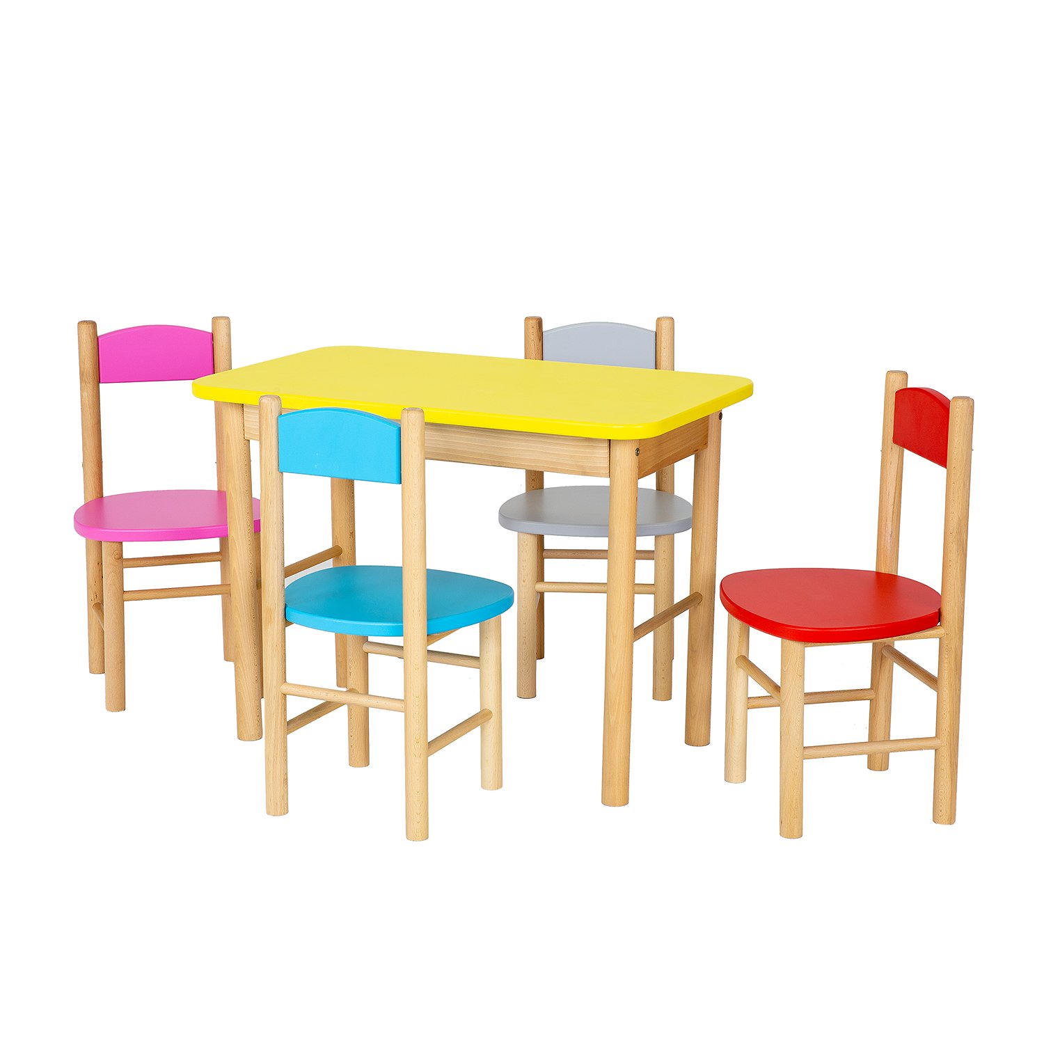 Wooden children's table AD252 beech blue - Image 5
