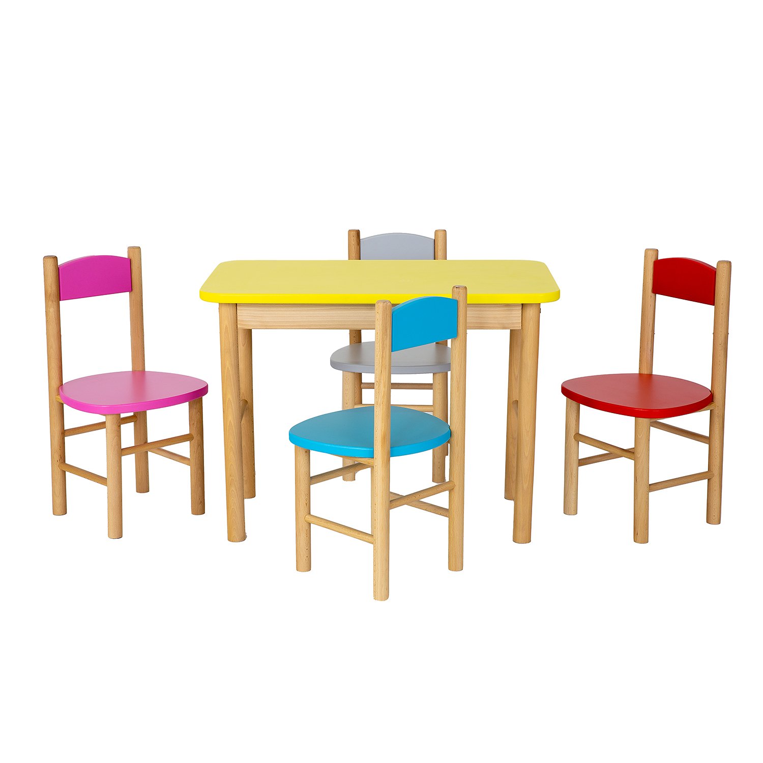 Wooden children's table AD252 beech blue - Image 6