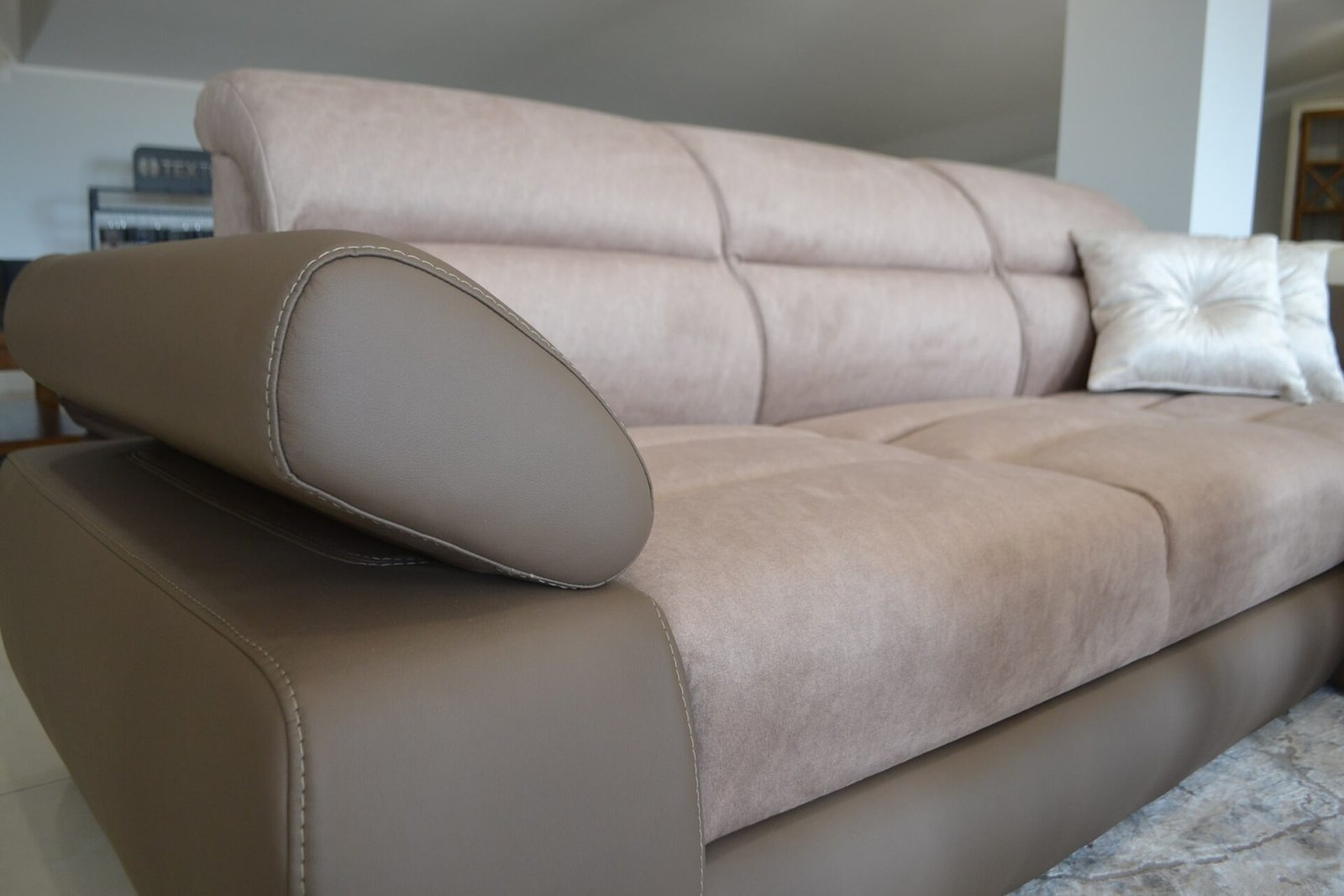 PANAMA corner sofa 262x180 Davis Seal 18+ organic coffee color - Image 6