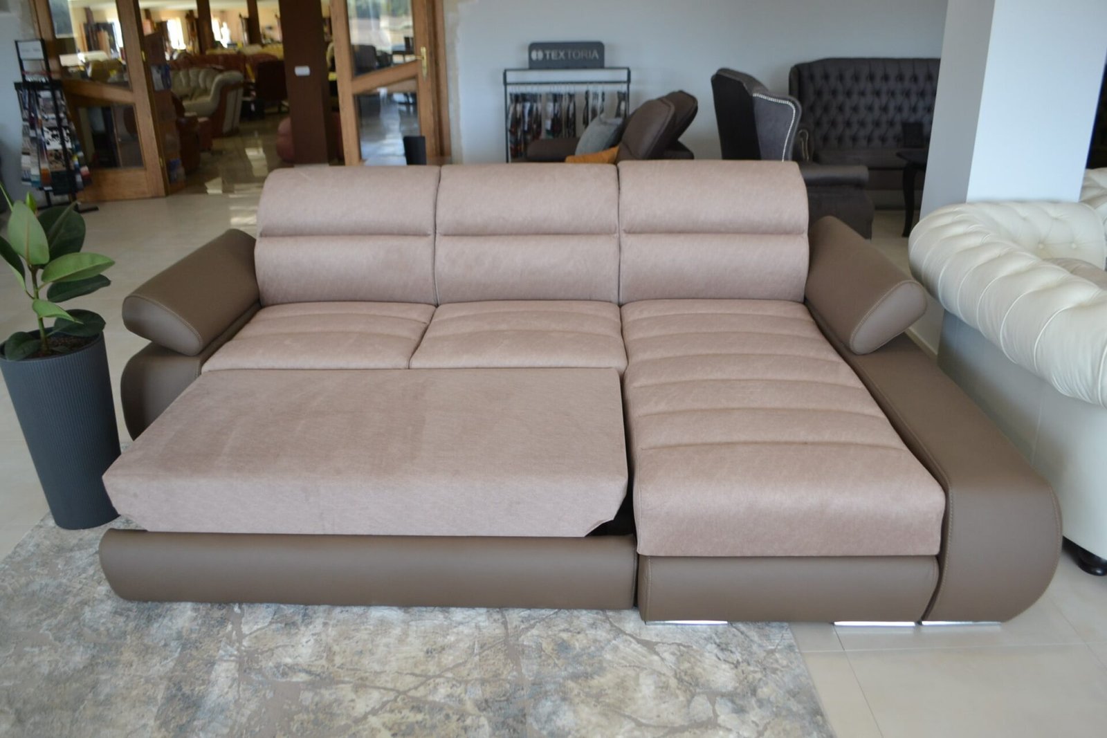 PANAMA corner sofa 262x180 Davis Seal 18+ organic coffee color - Image 3