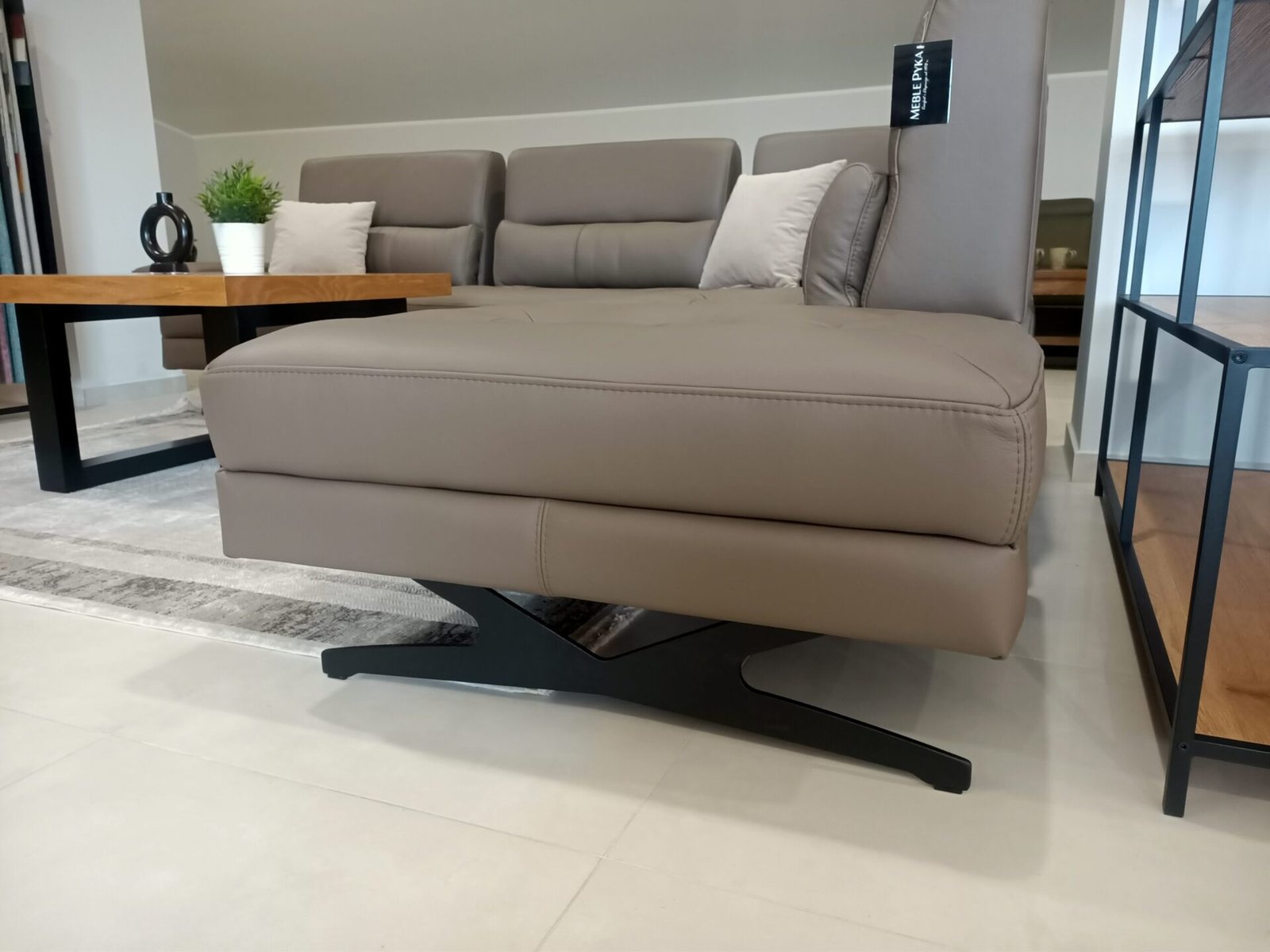 SMART corner sofa, leather, 245x277 - Image 4