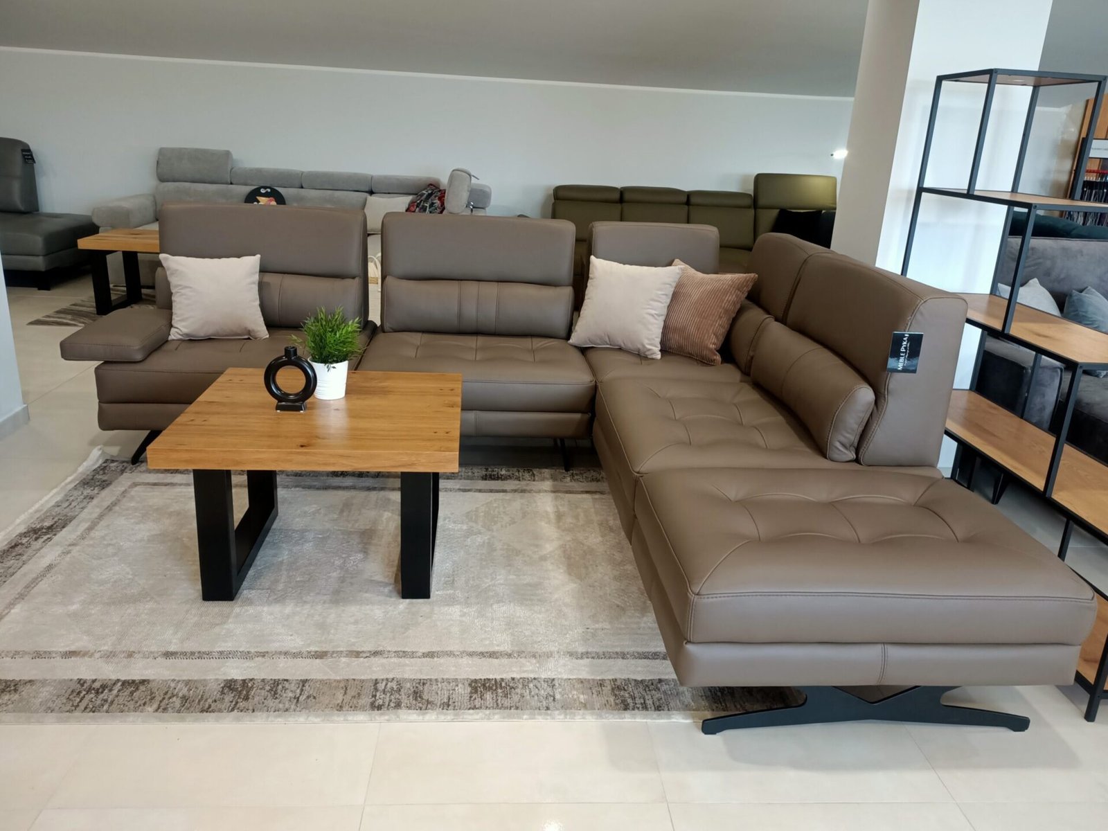 SMART corner sofa, leather, 245x277 - Image 3