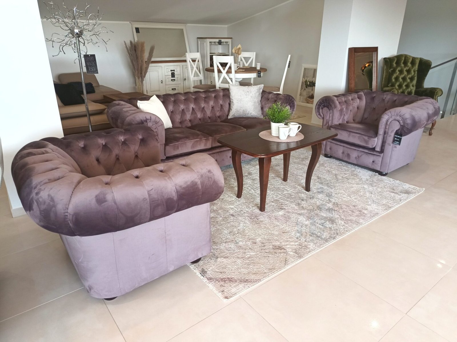 CHESTERFIELD 3R+1+1 Fargotex piano, 18 pcs. set - Image 2