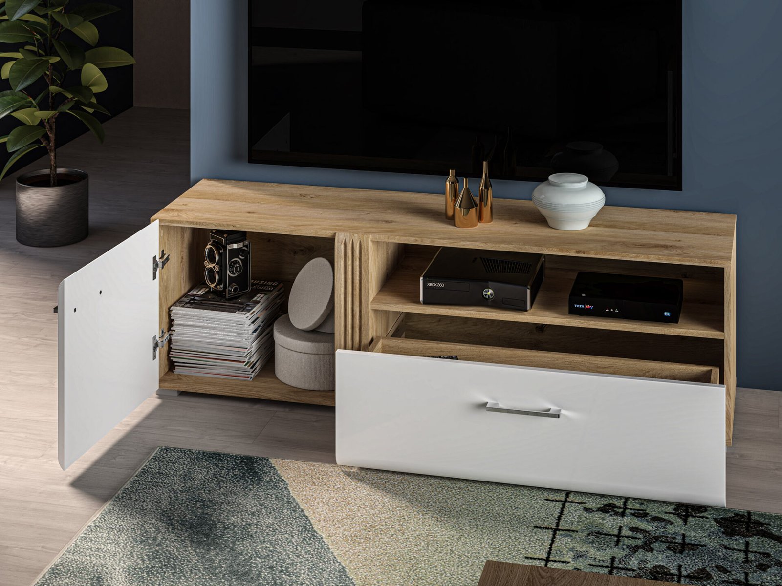 Adagio 07 Castello Oak - TV cabinet - Image 5