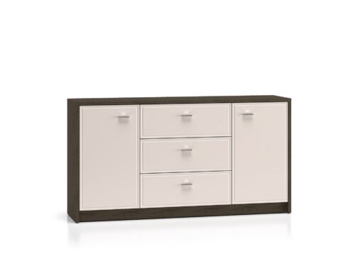 Avante 04 windmill oak / MDF cashmere glossy – 2D3S chest of drawers