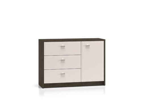 Avante 05 windmill oak / MDF cashmere gloss – 1D3S chest of drawers