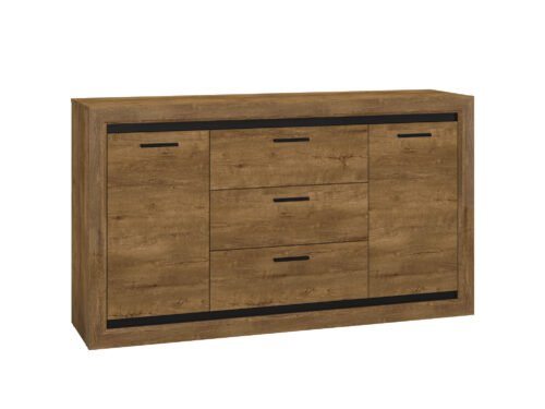 BALTICA 08-01 lefkas oak/black chest of drawers
