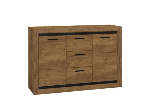 BALTICA 09-01 lefkas oak/black chest of drawers