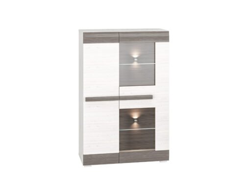 BLANCO 05-01 snow pine/MDF new gray chest of drawers
