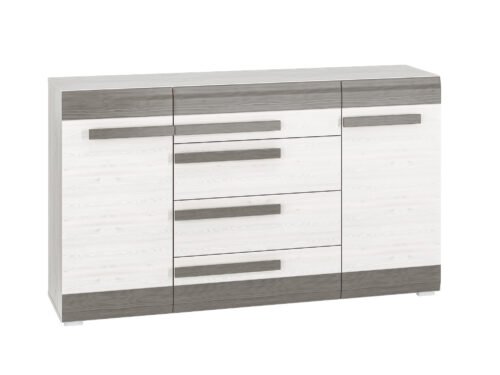 BLANCO 06 snow pine/MDF new gray – chest of drawers