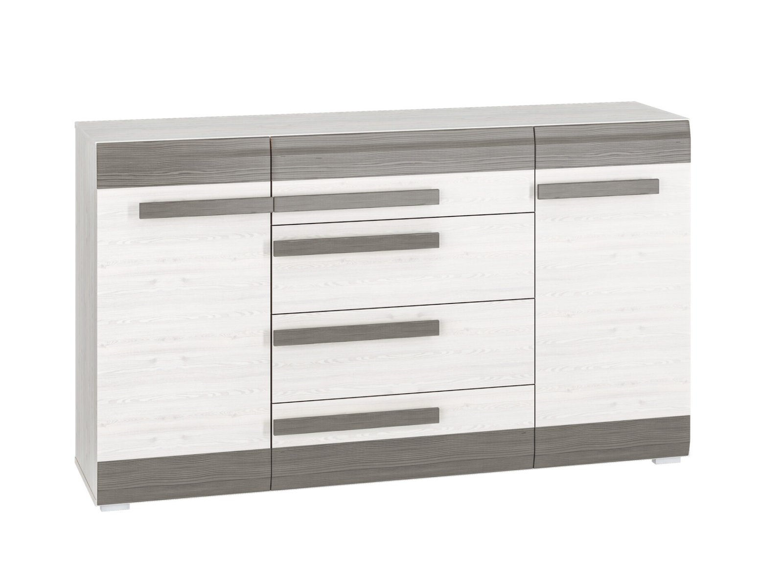 BLANCO 06 snow pine/MDF new gray - chest of drawers