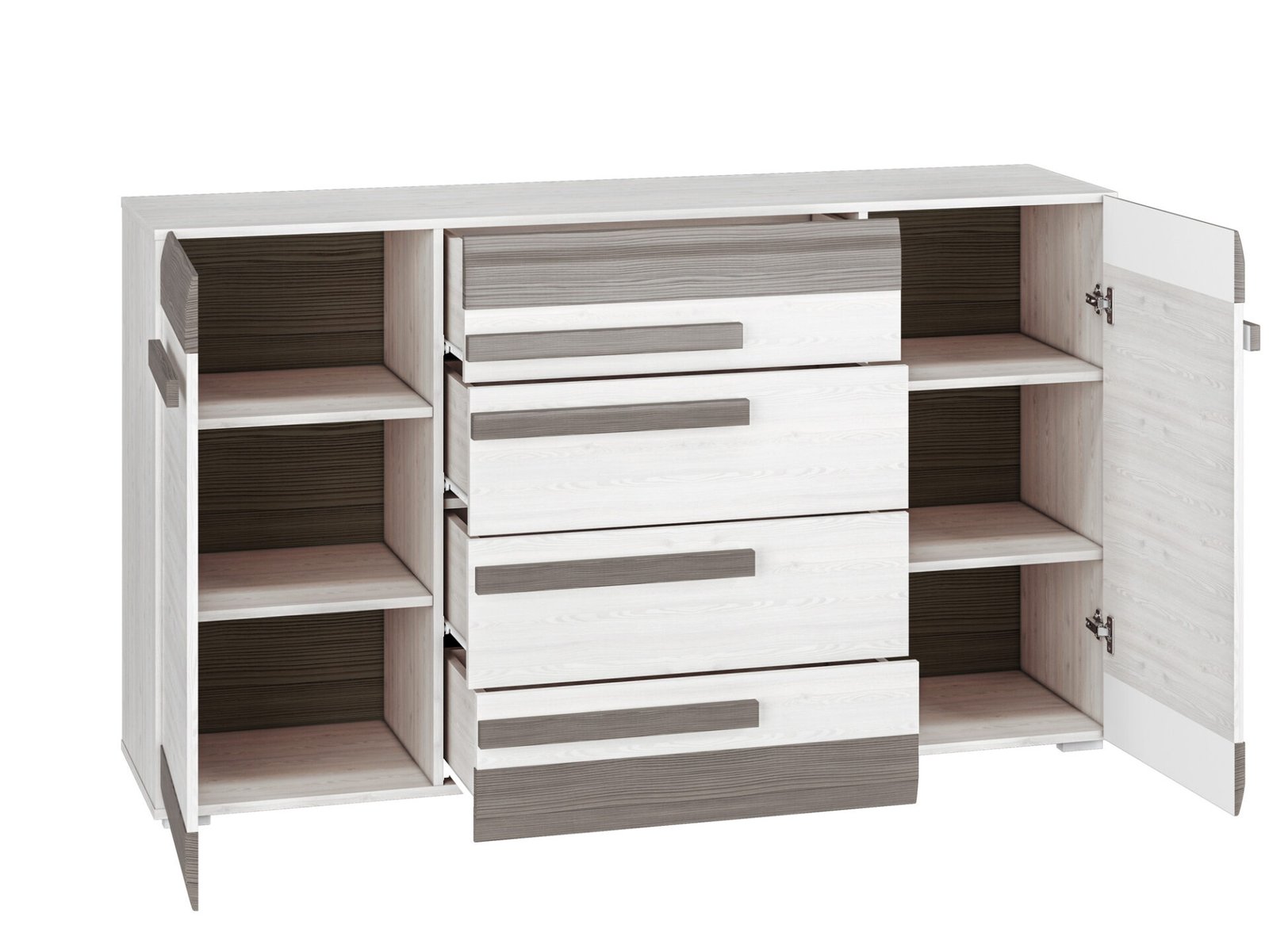 BLANCO 06 snow pine/MDF new gray - chest of drawers - Image 2