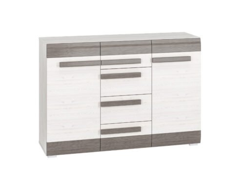 BLANCO 07-01 snow pine/MDF new gray chest of drawers