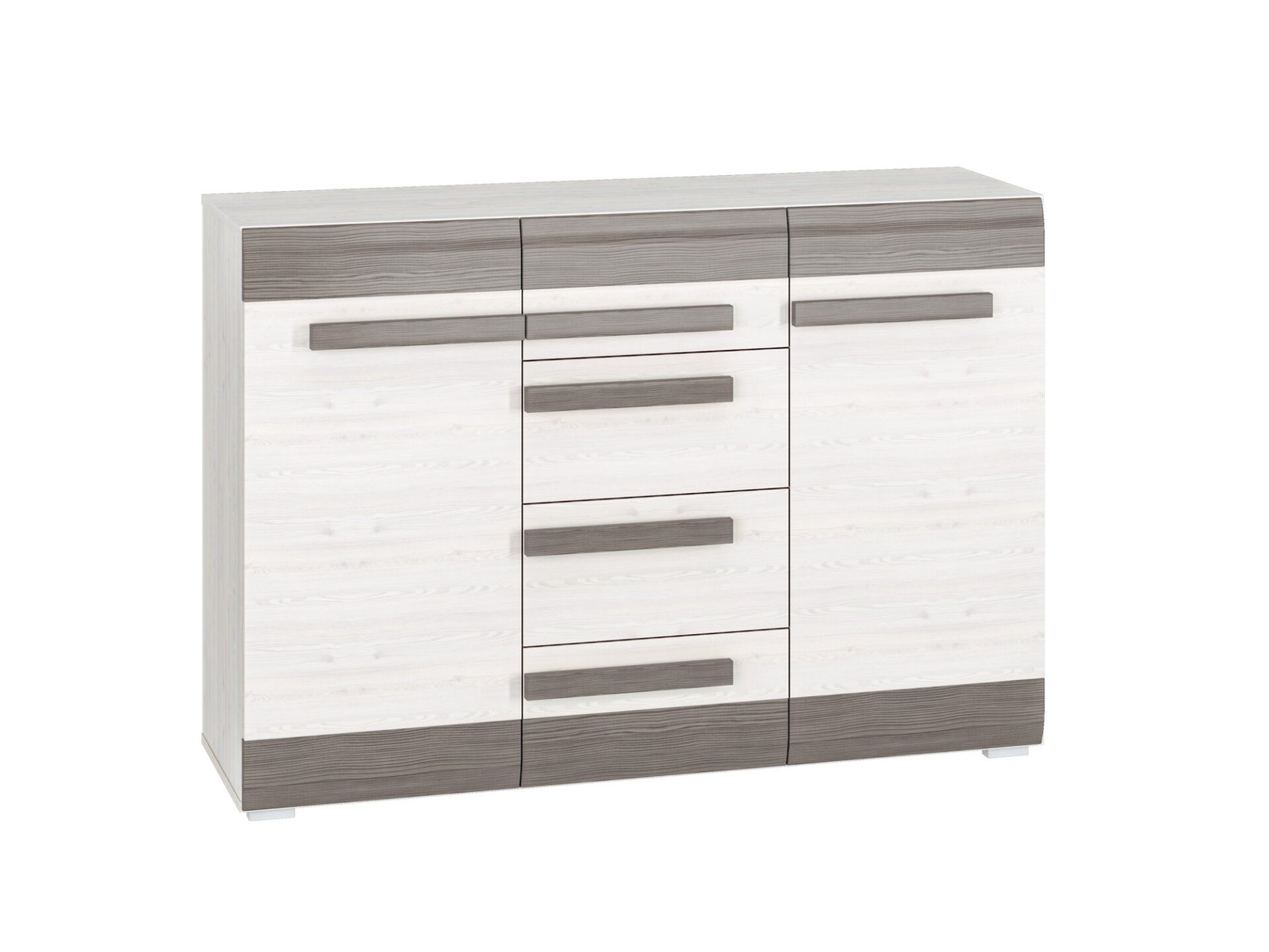 BLANCO 07-01 snow pine/MDF new gray chest of drawers
