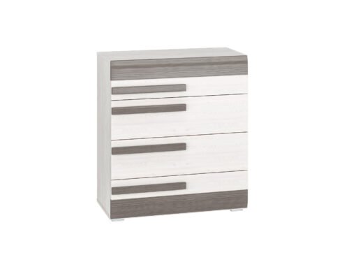 BLANCO 08 snow pine/MDF new gray – chest of drawers