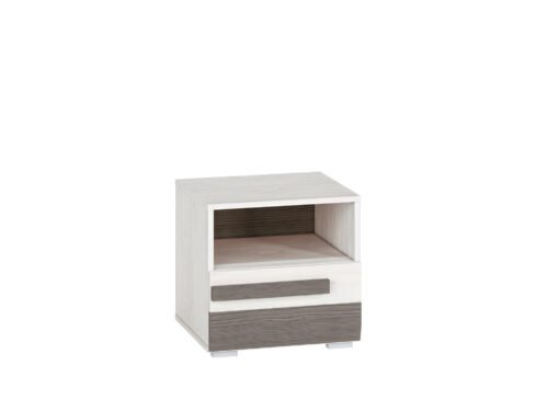 BLANCO 18 snow pine/MDF new gray – bedside table