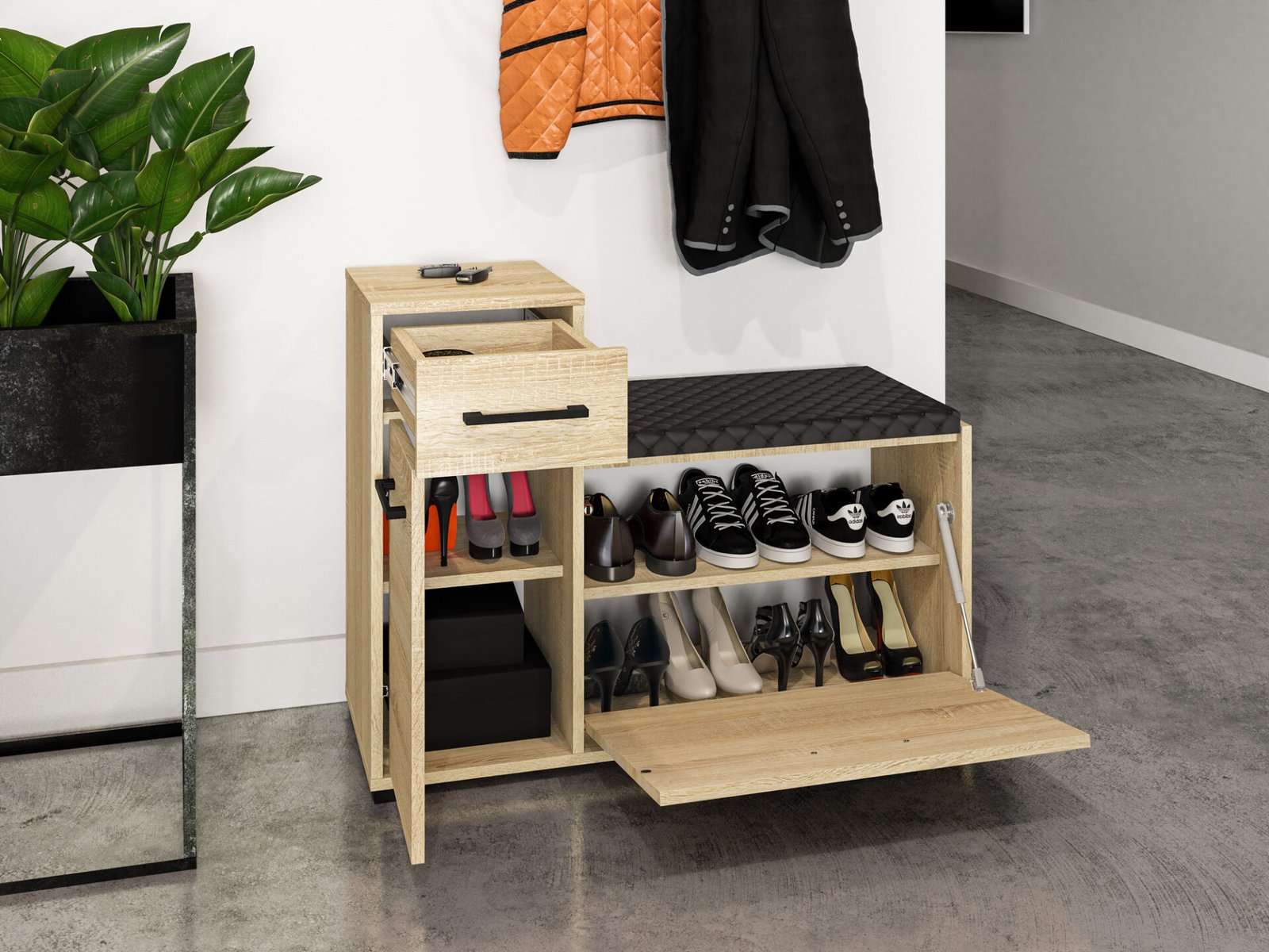 Caro 06 Sonoma lamp - shoe cabinet - Image 4