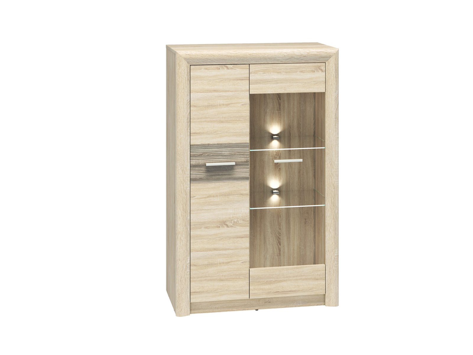 CASTEL 06/S sonoma light/MDF sonoma truffle - chest of drawers