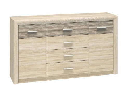 CASTEL 08 light sonoma/MDF sonoma truffle – chest of drawers