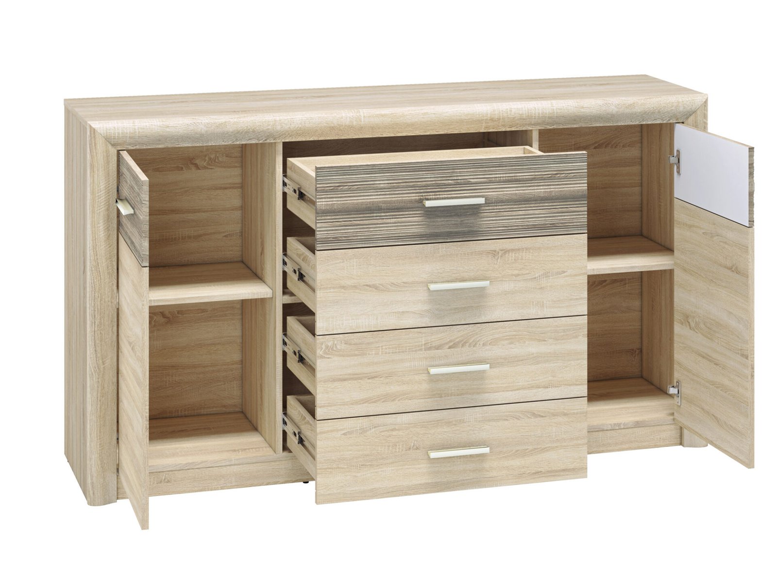 CASTEL 08 light sonoma/MDF sonoma truffle - chest of drawers - Image 2