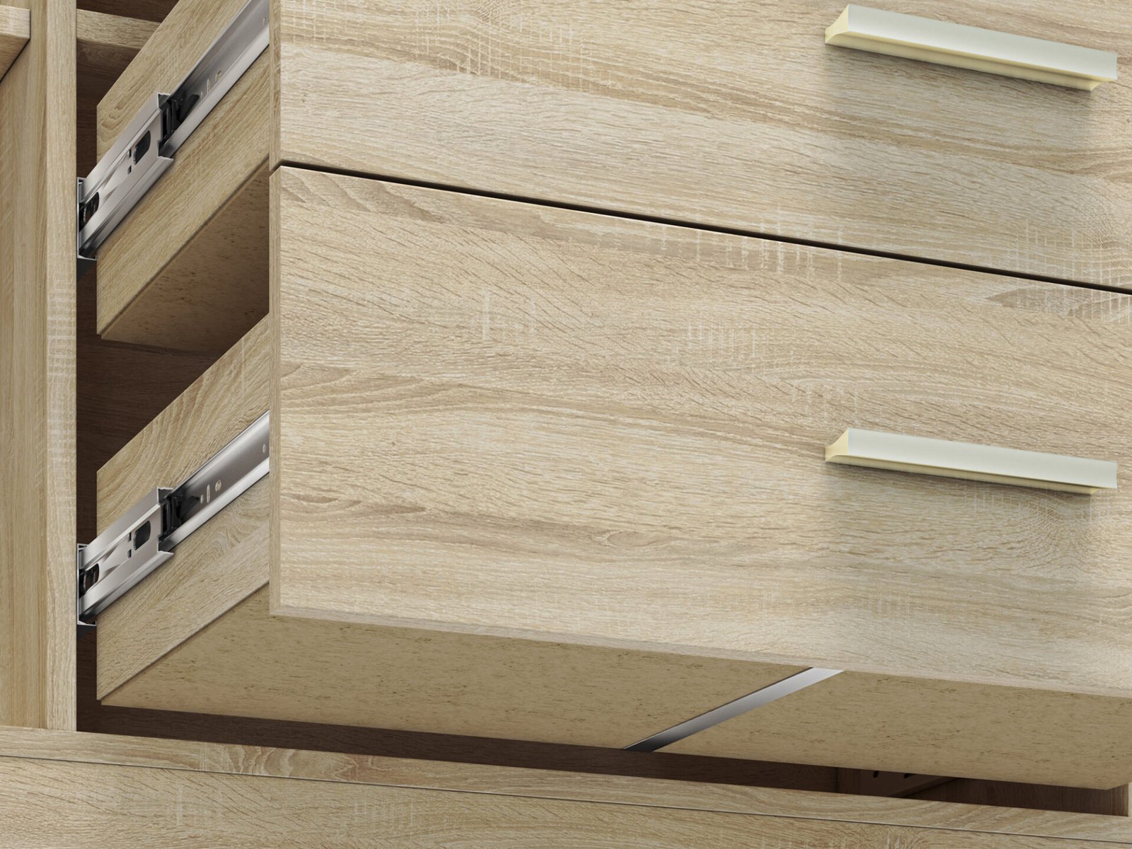 CASTEL 08 light sonoma/MDF sonoma truffle - chest of drawers - Image 7