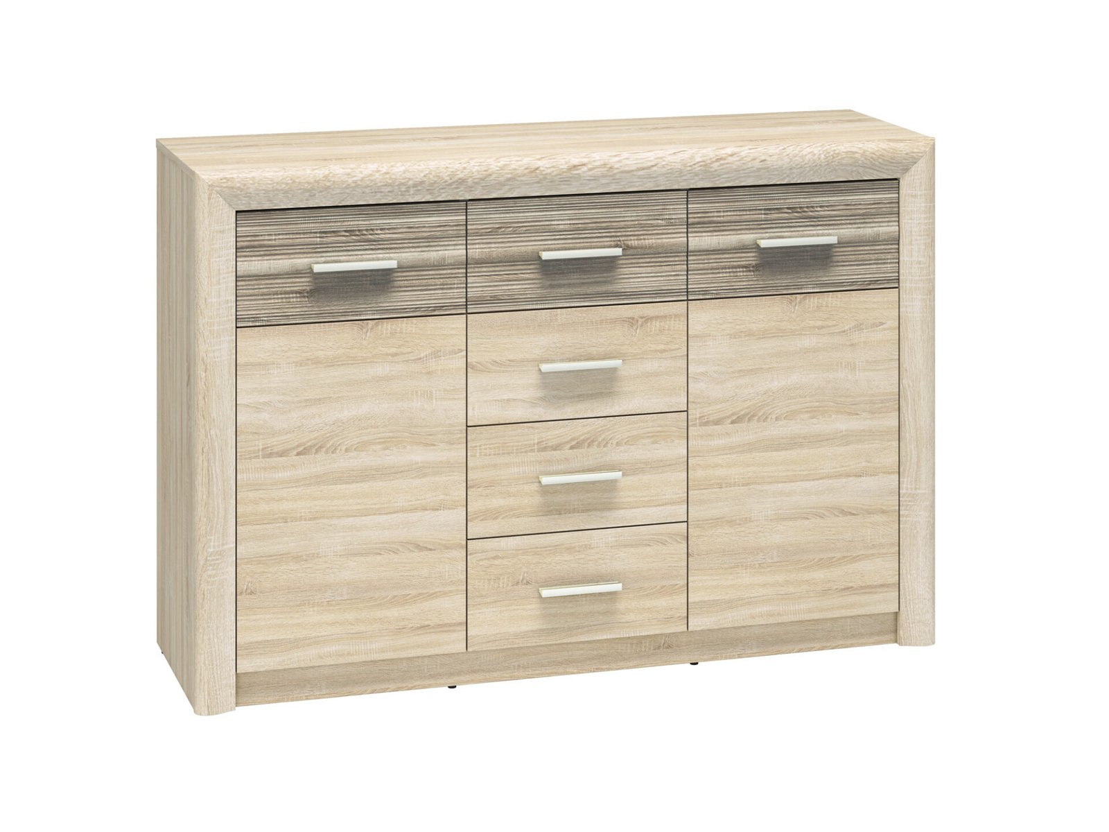 CASTEL 09 light sonoma/MDF sonoma truffle - chest of drawers