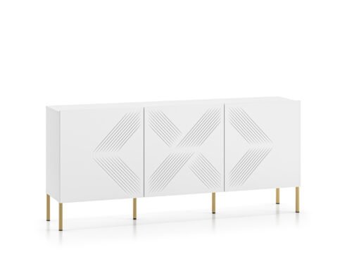„Clearing 02 Alpine White / Gold Leg“ – 3D komoda