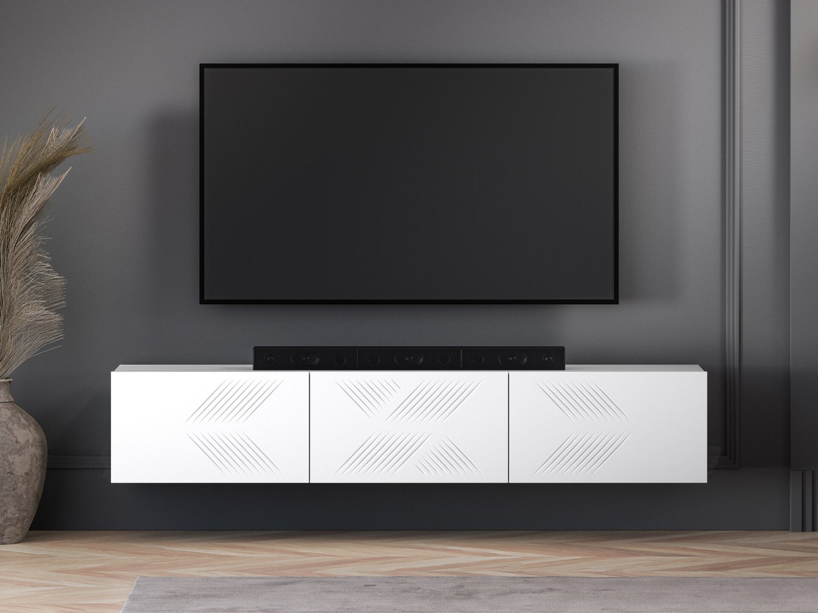 Clearing 07 Alpine White - Wall-mounted 3K TV cabinet - Image 3