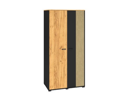 Colt 02 Gold Craft Oak/Black-Premium Steel Cabinet – 2D