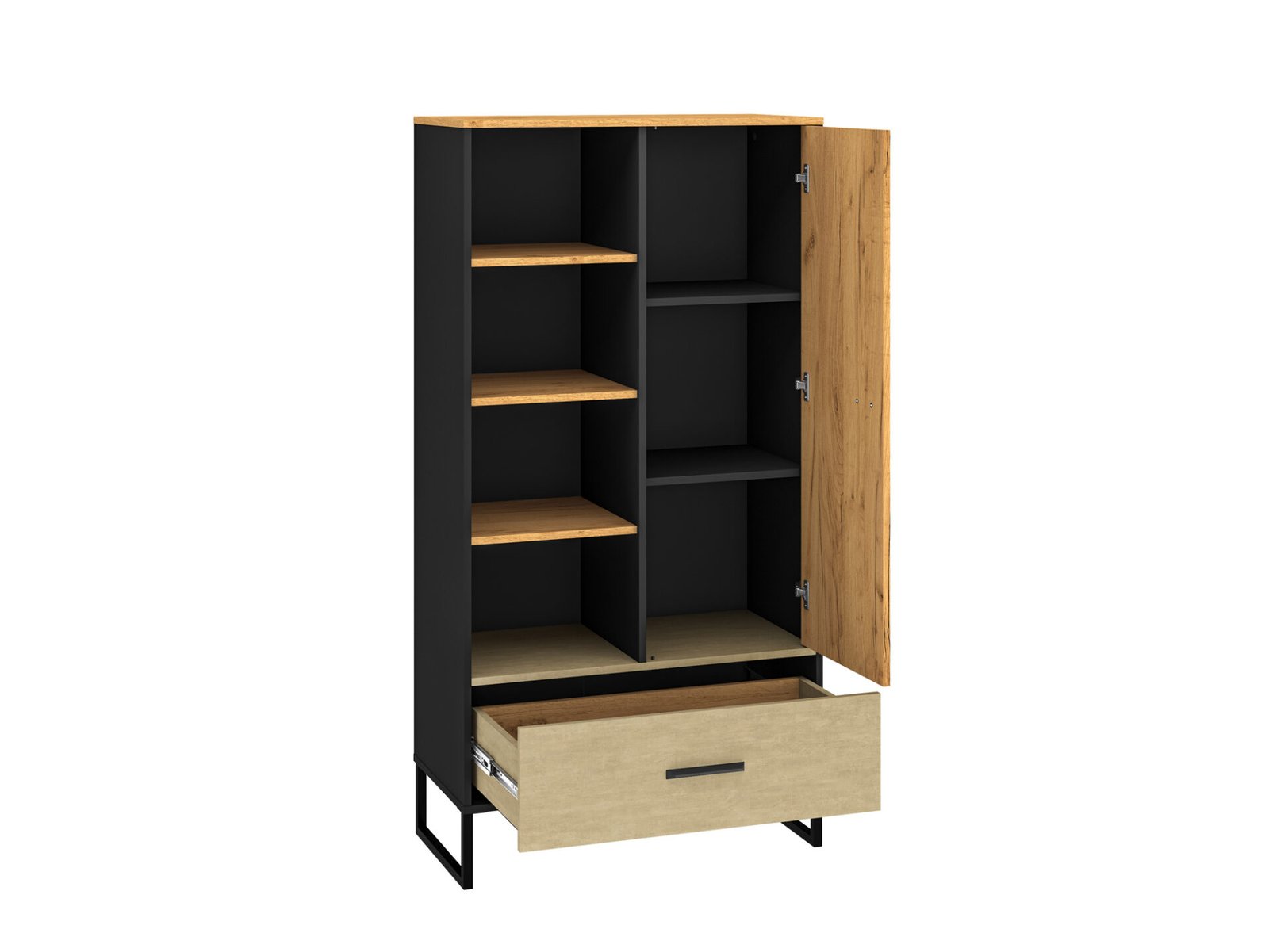 Colt 04 Gold Craft Oak/Black-Premium Steel Shelf - Image 2