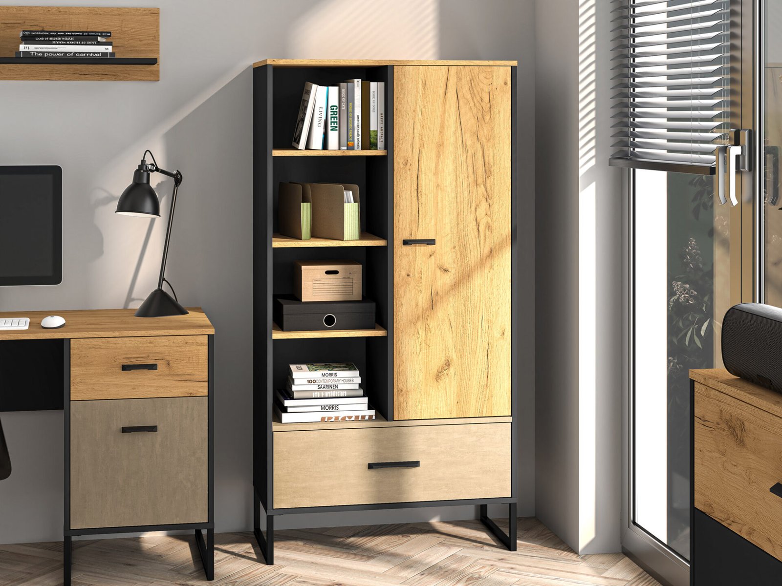 Colt 04 Gold Craft Oak/Black-Premium Steel Shelf - Image 4