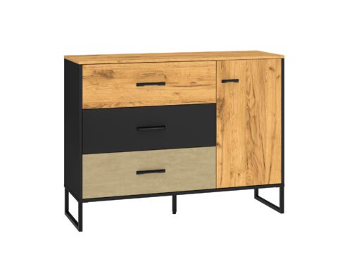 Colt 06 Gold Craft Oak/Black-Premium Steel Dresser – 1D3S