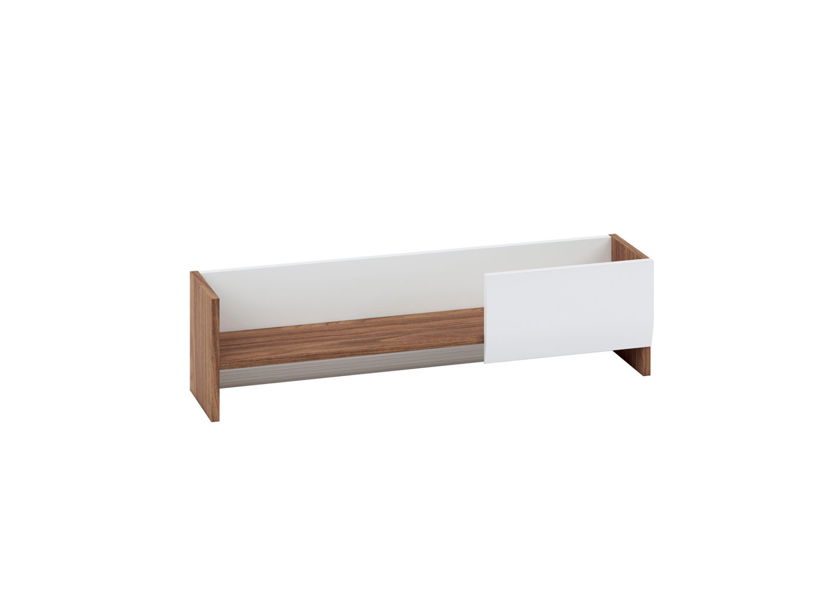 DALLAS 12-01 natural walnut/MDF white glossy shelf