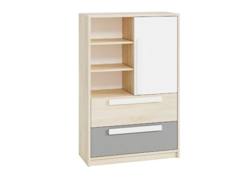 Drop 07-01 fjord beech white/platinum gray – chest of drawers