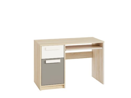 Drop 14-01 fiord beech/platinum grey desk