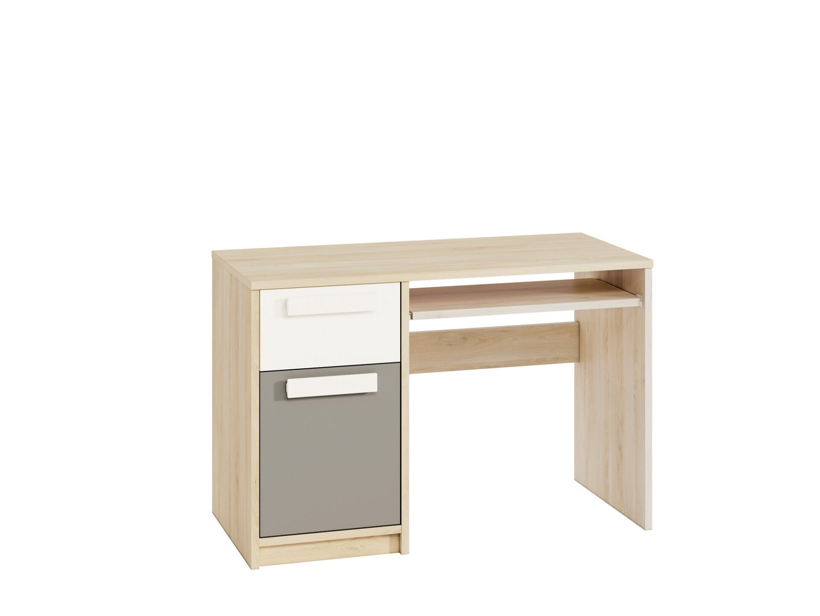 Drop 14-01 fiord beech/platinum grey desk