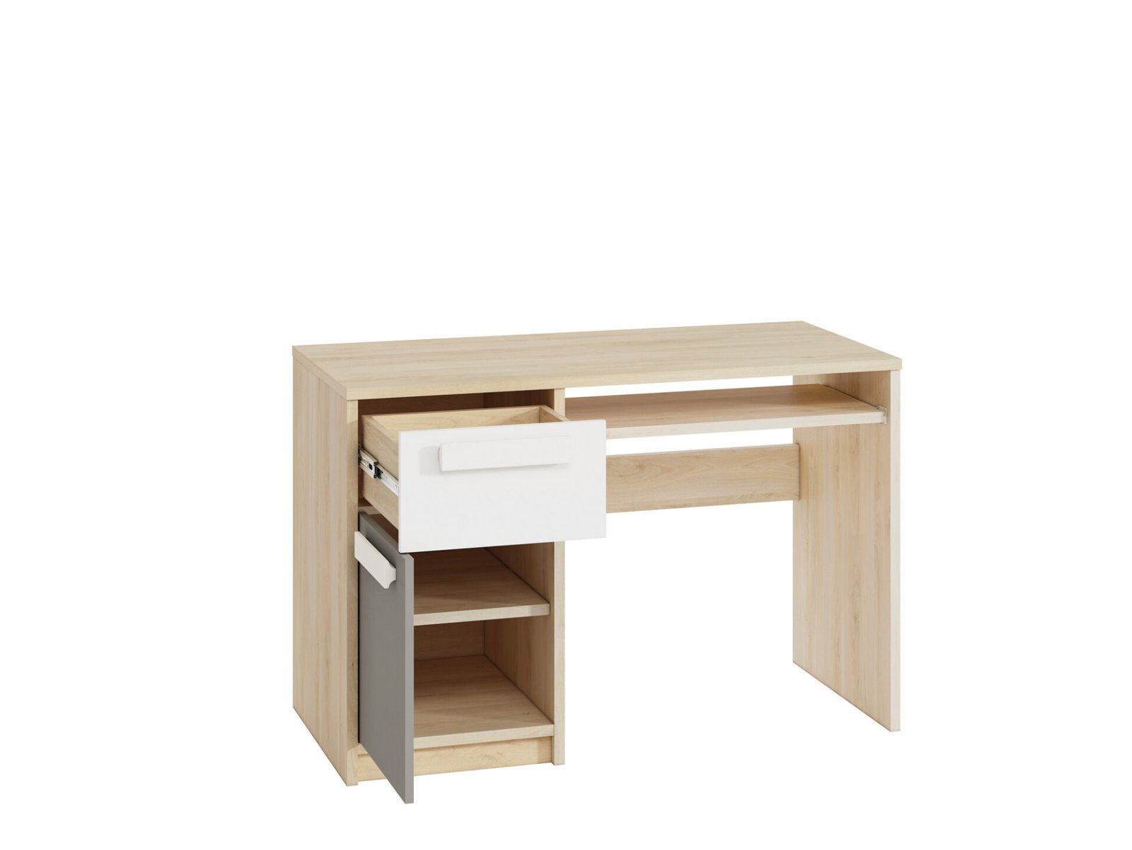 Drop 14-01 fiord beech/platinum grey desk - Image 2