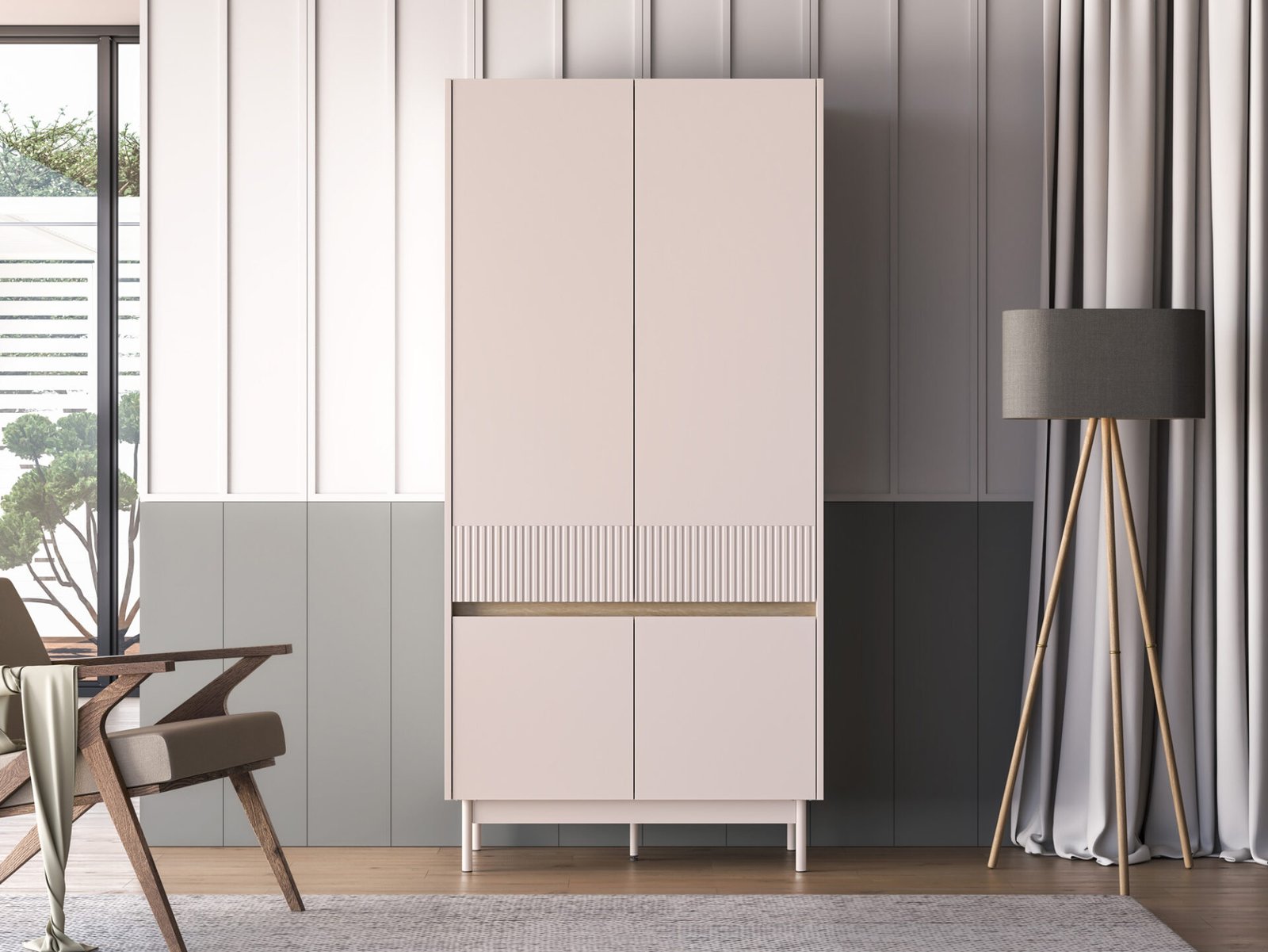 Dunea 01 cashmere / cremona torro oak - 4D wardrobe - Image 3